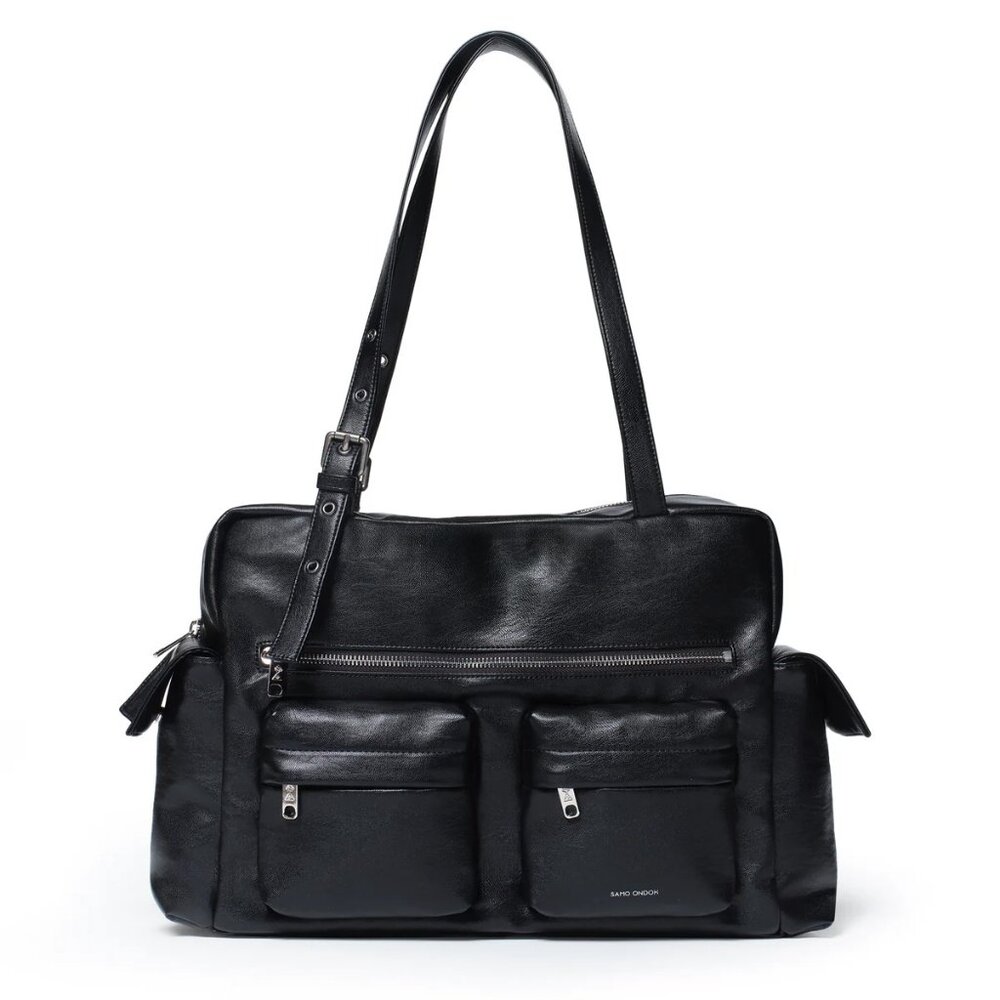 Samo Ondoh Pocket Utility Bag Large in Nappa Black